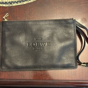 Loewe small clutch- dark brown